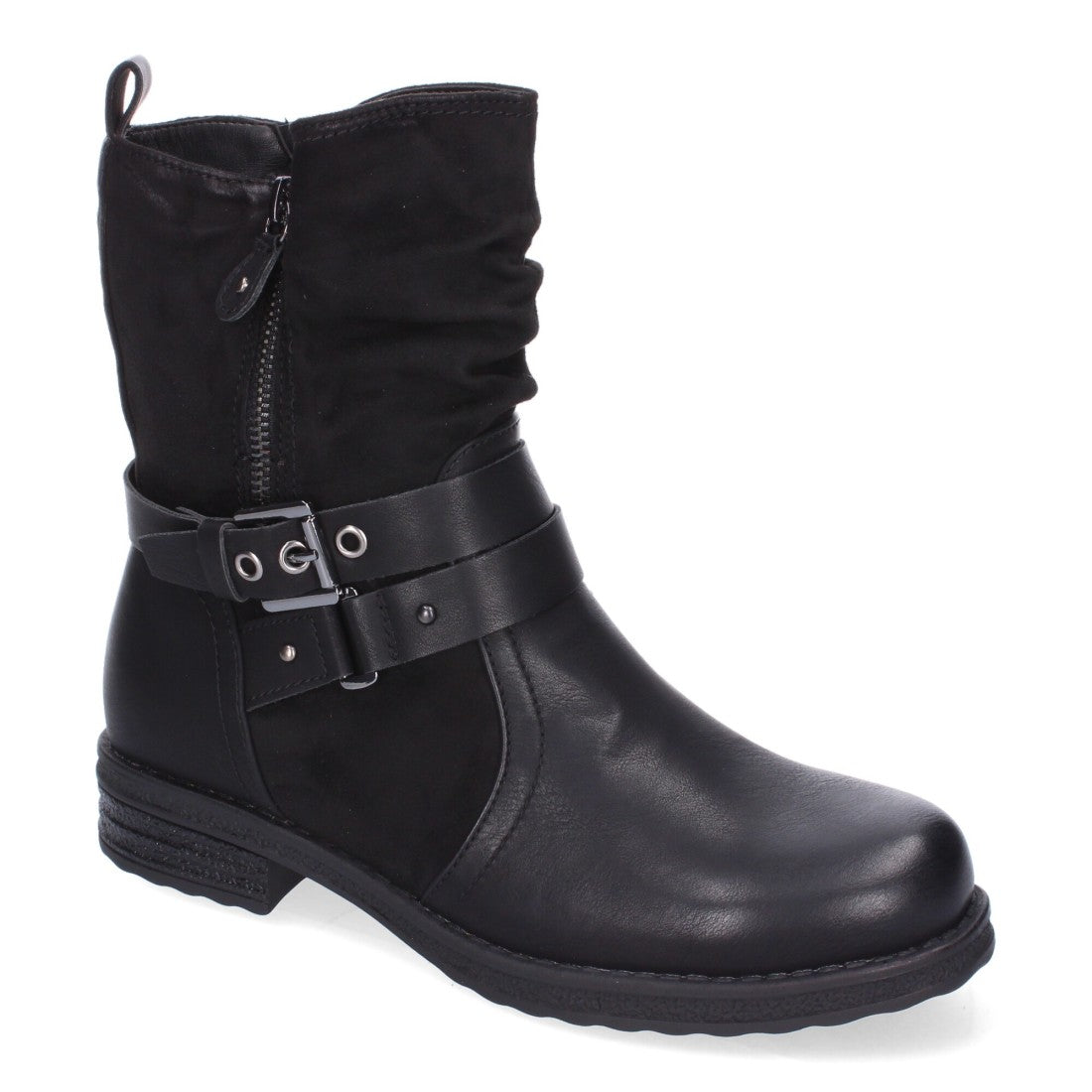Elegante schwarze Stiefel mit Absatz