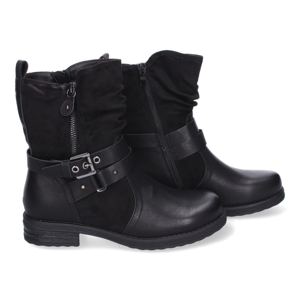 Elegante schwarze Stiefel mit Absatz