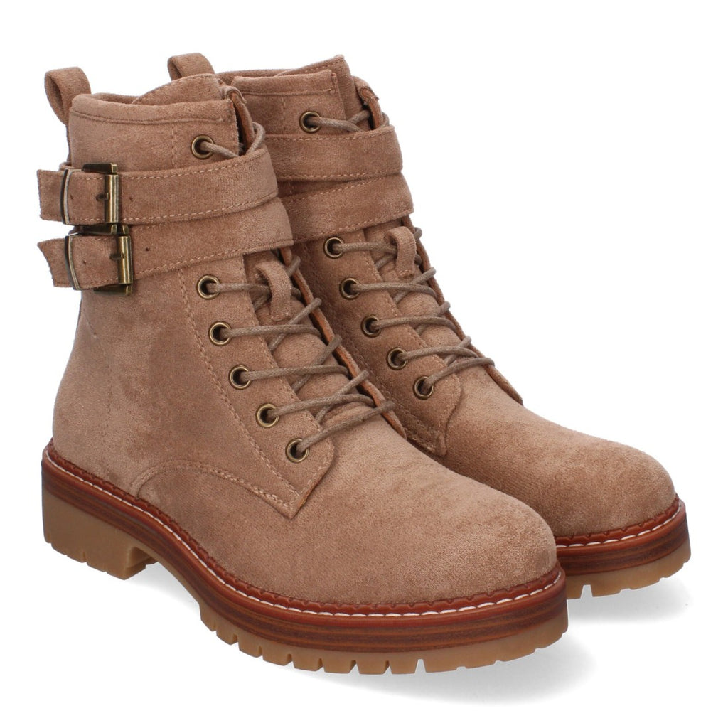 Botas Modernas con Plataforma y Hebillas - Kaki