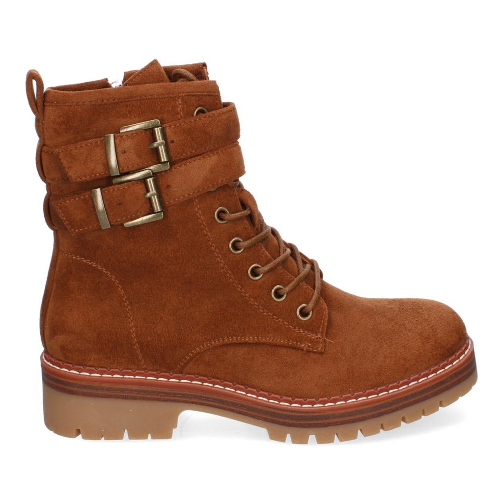 Botas Modernas con Plataforma y Hebillas - Camel