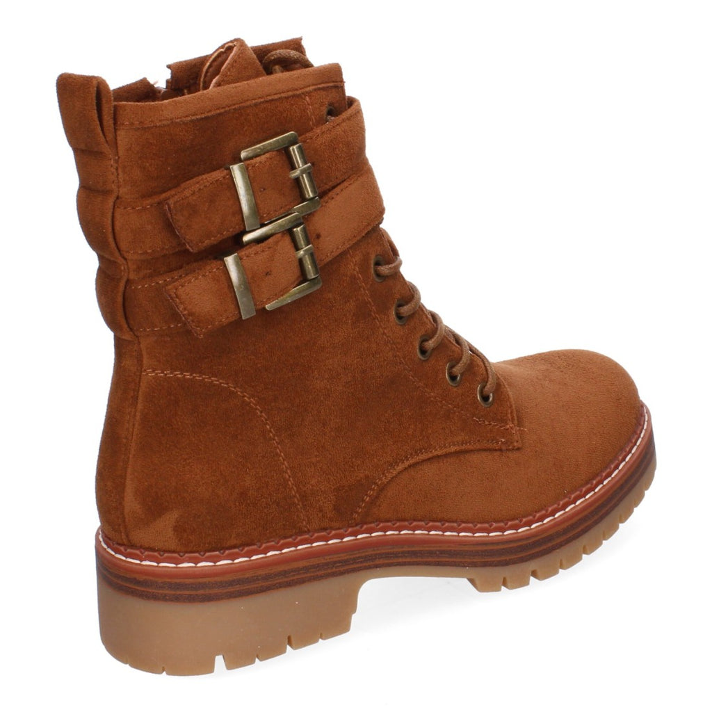 Botas Modernas con Plataforma y Hebillas - Camel