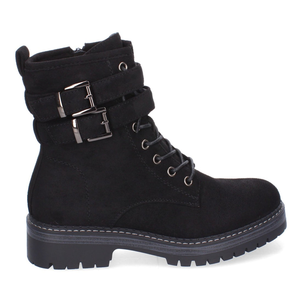 Botas Modernas con Plataforma y Hebillas - Negro