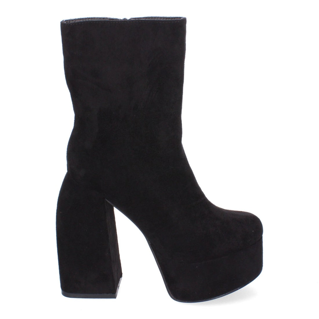 Botas con Tacón Grueso y Plataforma - Negro