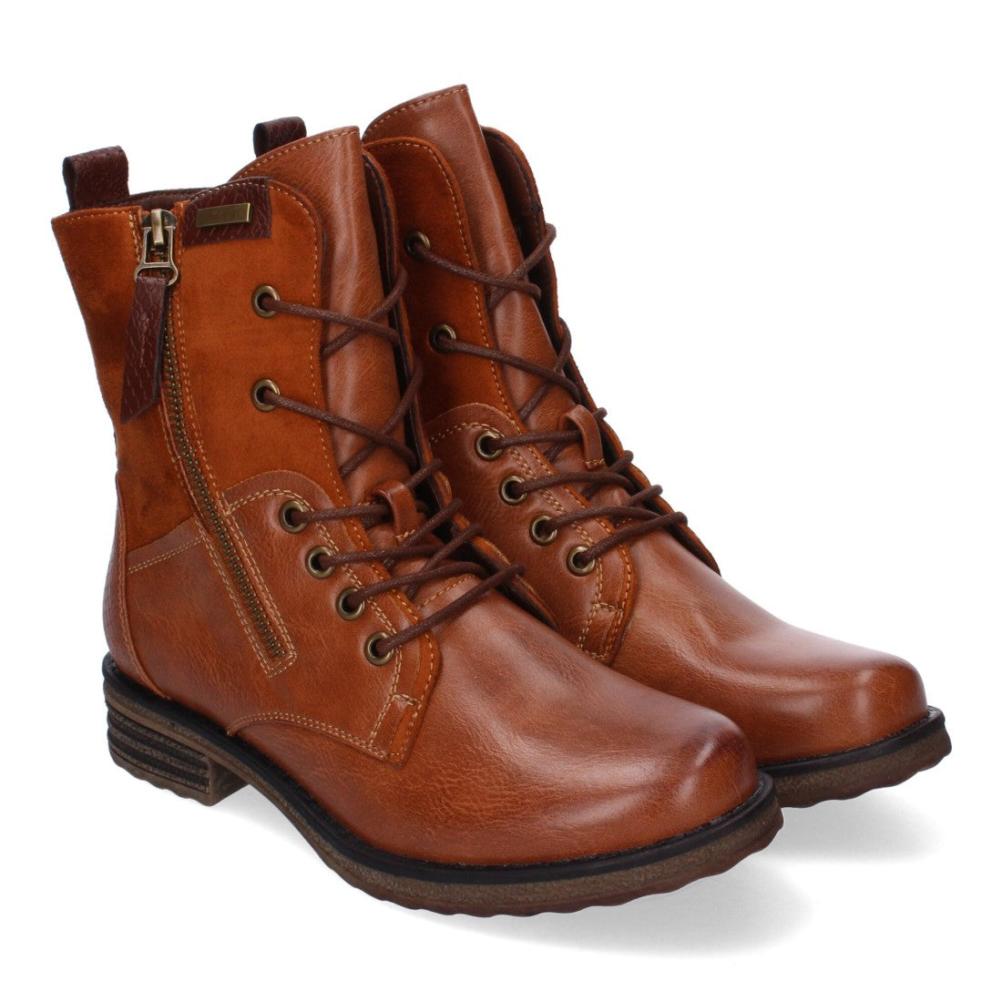 Elegante Kamelstiefel mit Absatz