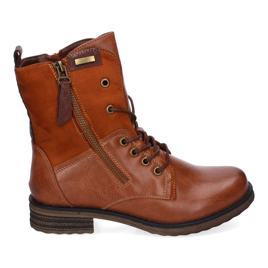 Elegante Kamelstiefel mit Absatz