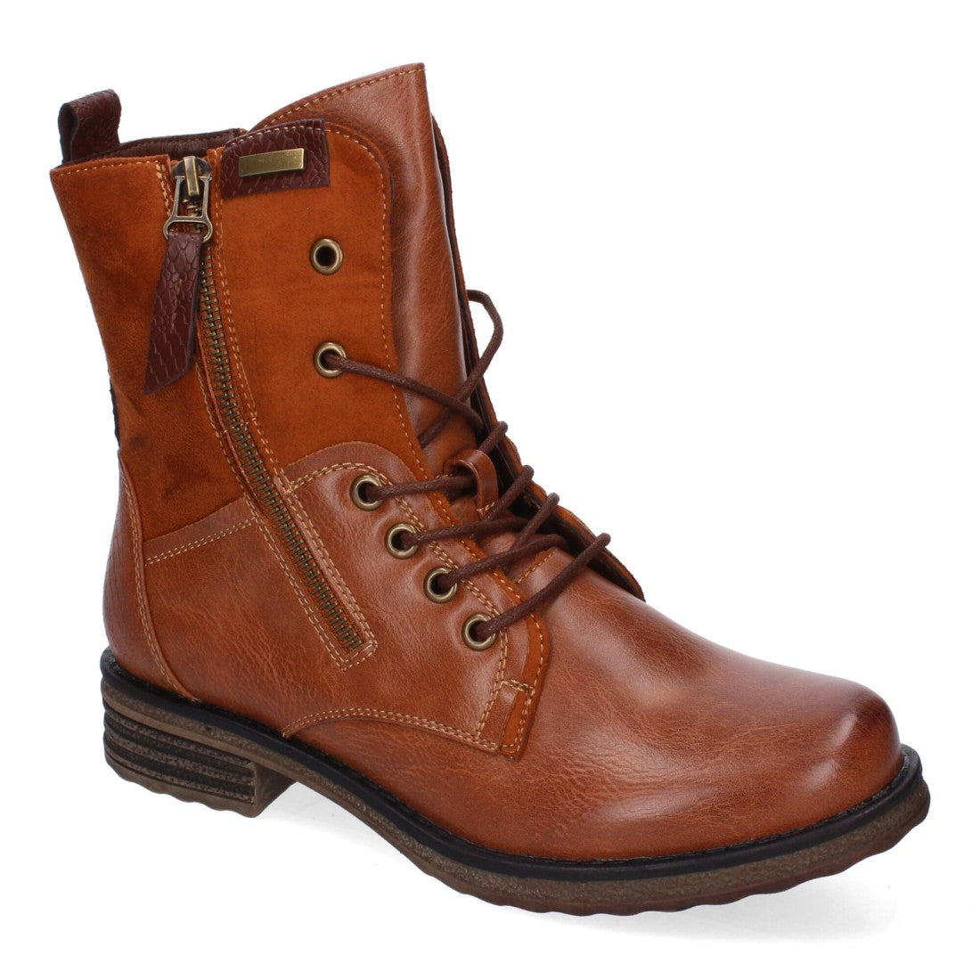 Elegante Kamelstiefel mit Absatz