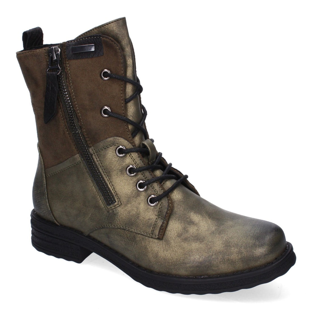 Elegante grüne Stiefeletten mit Absatz