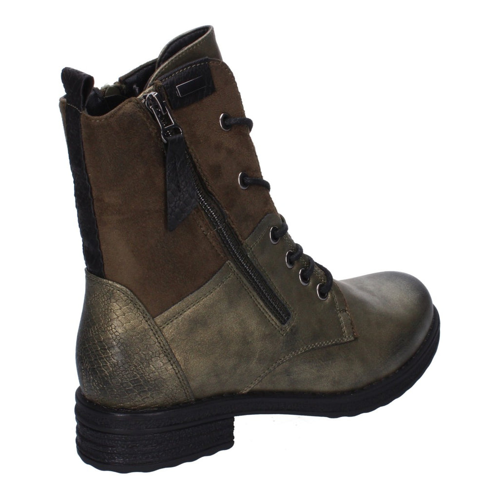 Elegante grüne Stiefeletten mit Absatz