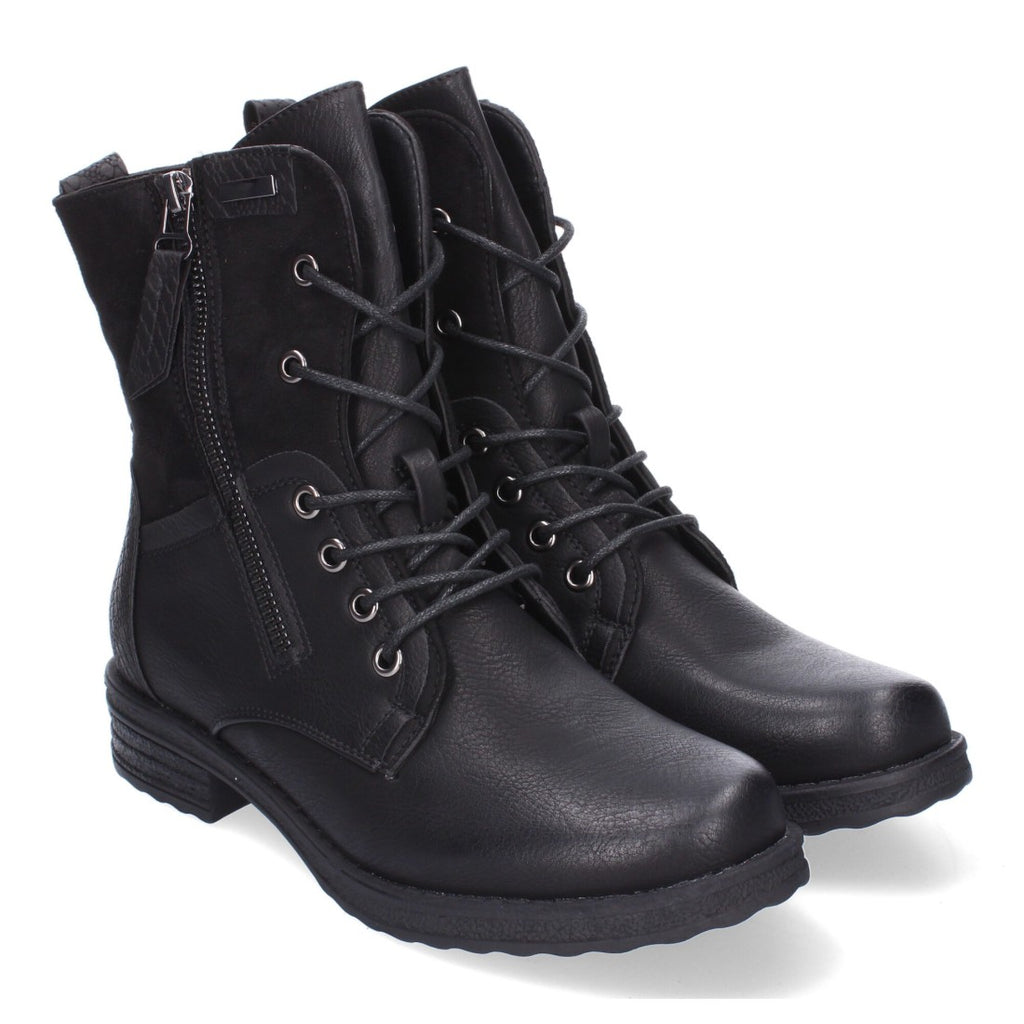 Elegante schwarze Stiefel mit Absatz