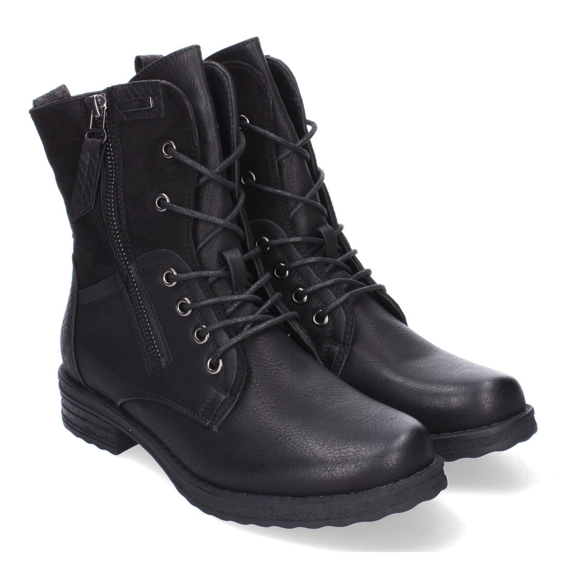 Elegante schwarze Stiefel mit Absatz