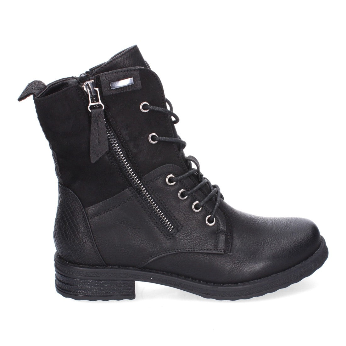 Elegante schwarze Stiefel mit Absatz