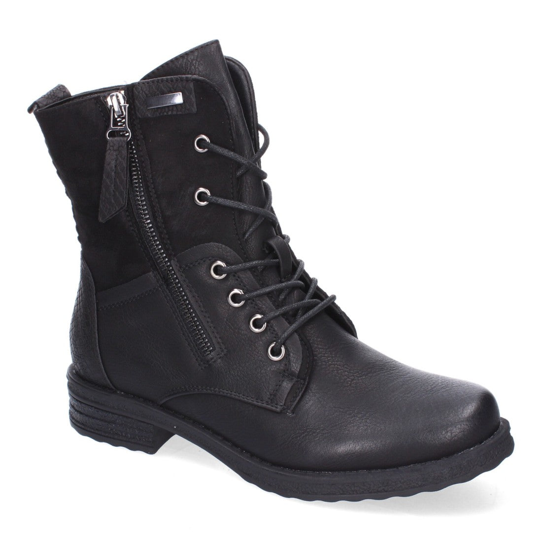 Elegante schwarze Stiefel mit Absatz