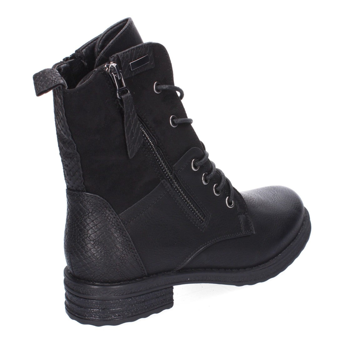 Elegante schwarze Stiefel mit Absatz