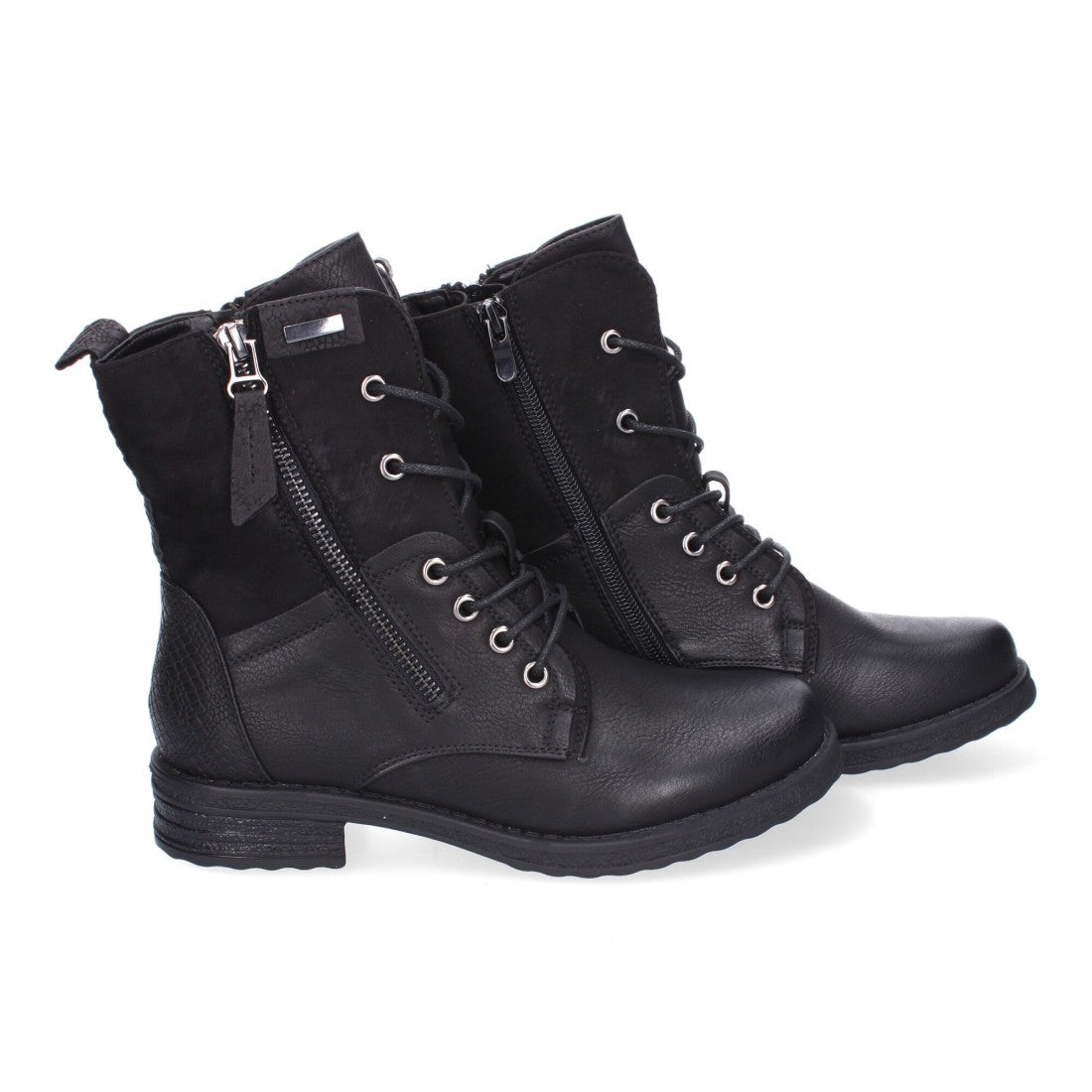 Elegante schwarze Stiefel mit Absatz