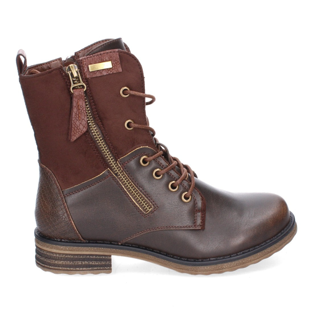 Elegante braune Stiefel mit Absatz