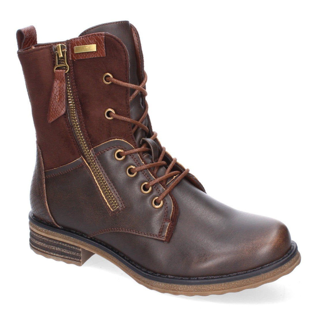 Elegante braune Stiefel mit Absatz