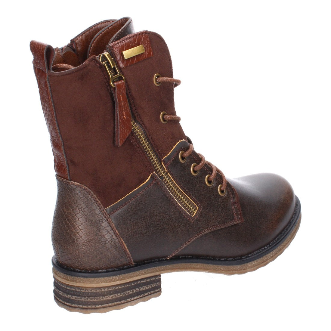 Elegante braune Stiefel mit Absatz