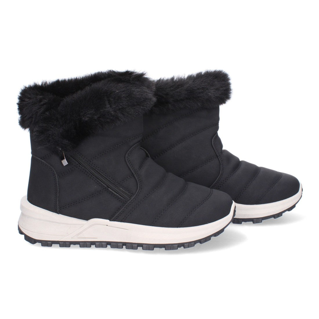 Elegante schwarze Stiefel mit Absatz