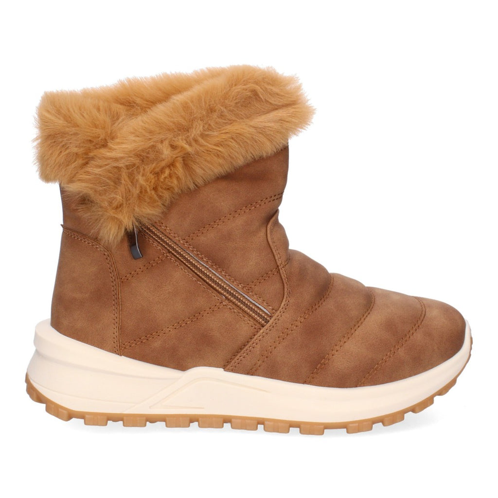 Elegante kamelfarbene Stiefel mit Absatz