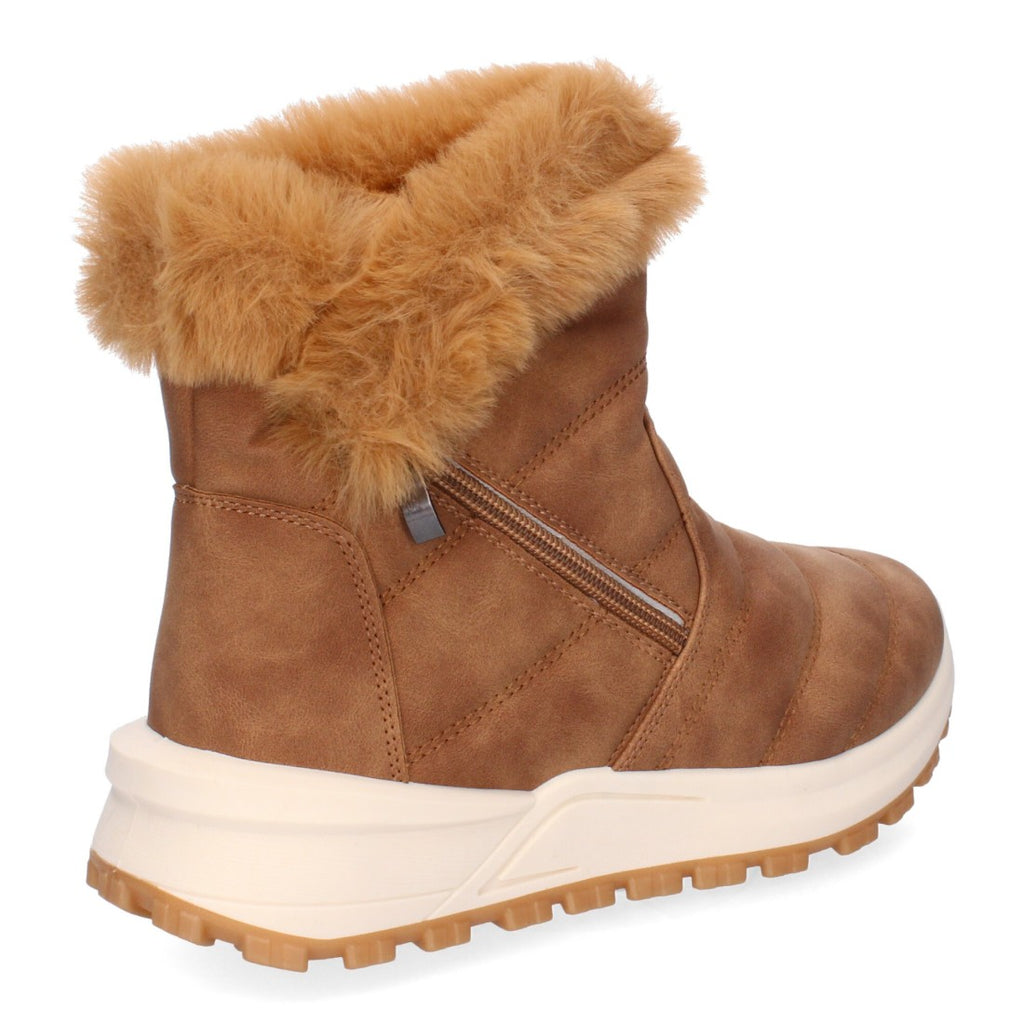 Elegante kamelfarbene Stiefel mit Absatz