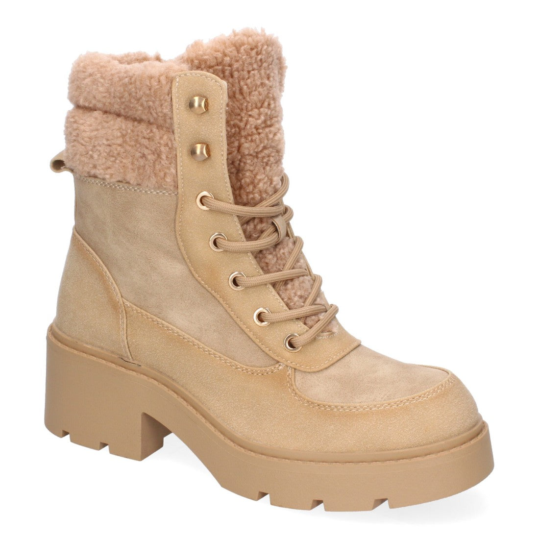 Botines Elegantes Kaki con Detalles Distintivos