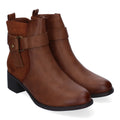 Botines Elegantes Camel con Detalles Distintivos