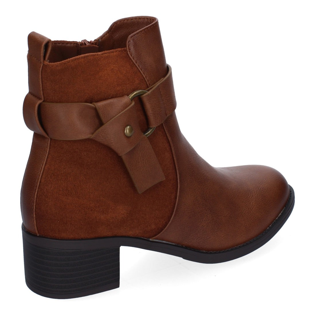 Botines Elegantes Camel con Detalles Distintivos
