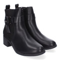 Botines Elegantes Negro con Detalles Distintivos