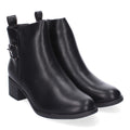 Botines Elegantes Negro con Detalles Distintivos