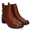 Botines Elegantes Camel con Detalles Distintivos