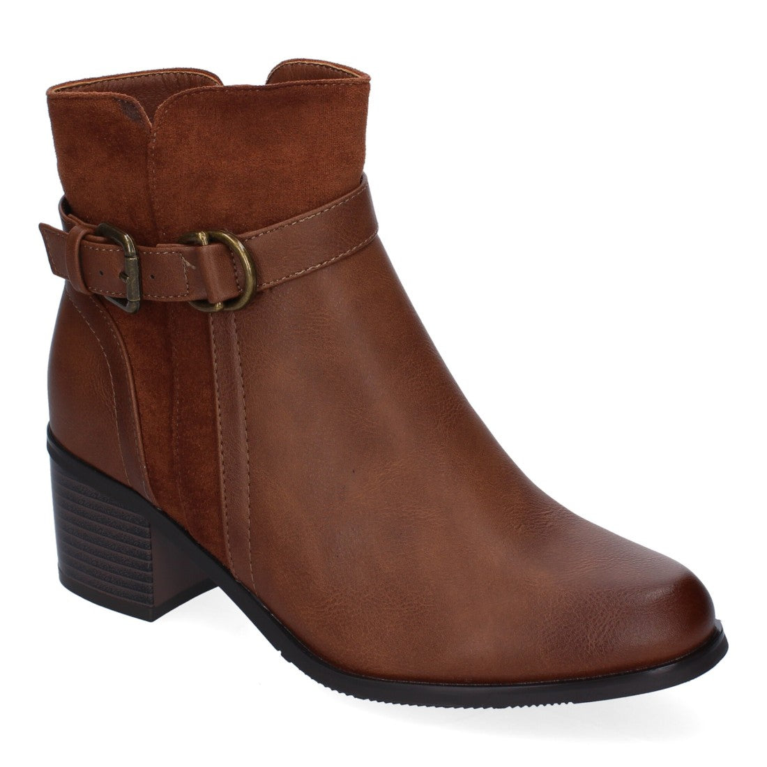 Botines Elegantes Kaki con Detalles Distintivos