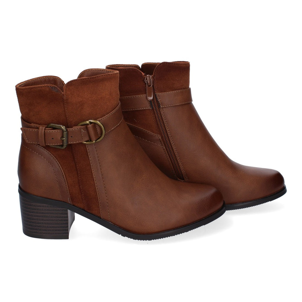 Botines Elegantes Kaki con Detalles Distintivos