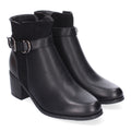 Botines Elegantes Negro con Detalles Distintivos
