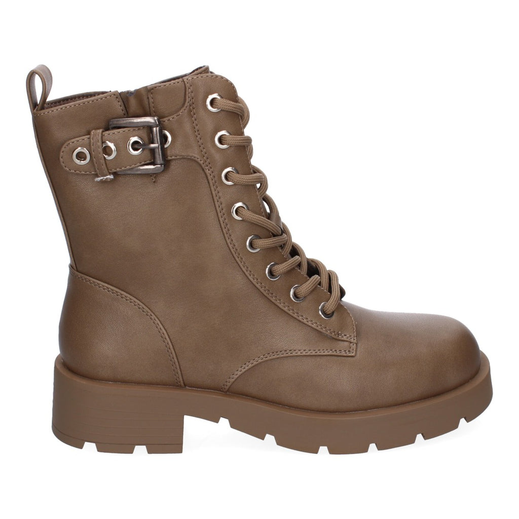 Botines Elegantes Kaki con Detalles Distintivos