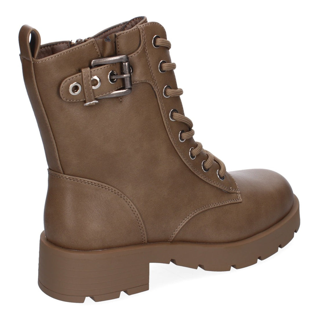 Botines Elegantes Kaki con Detalles Distintivos