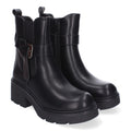 Botines Elegantes Negro con Detalles Distintivos