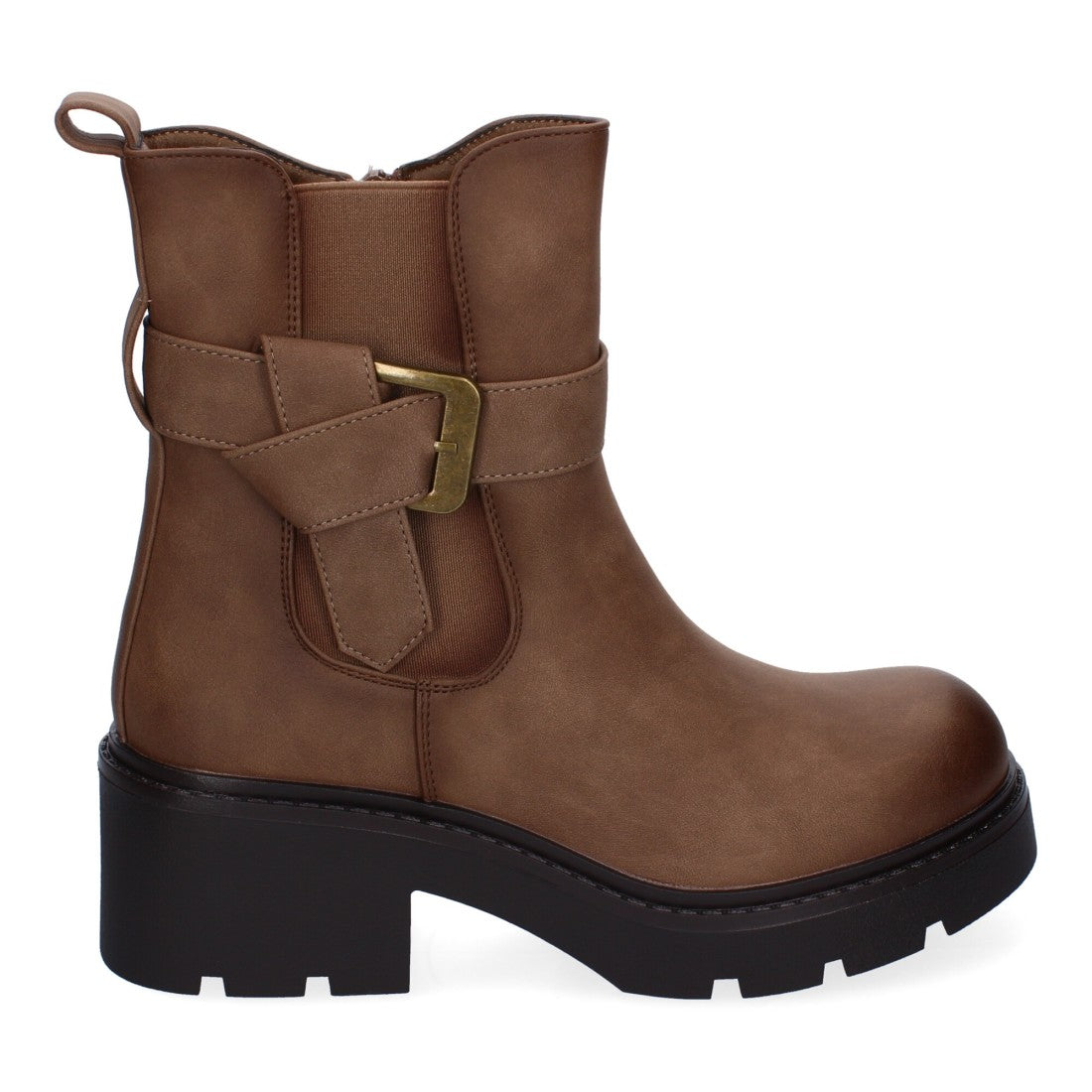 Botines Elegantes Kaki con Detalles Distintivos