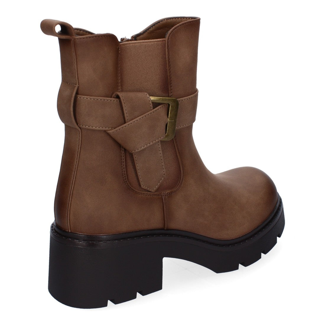 Botines Elegantes Kaki con Detalles Distintivos