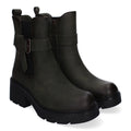 Botines Elegantes Verde con Detalles Distintivos
