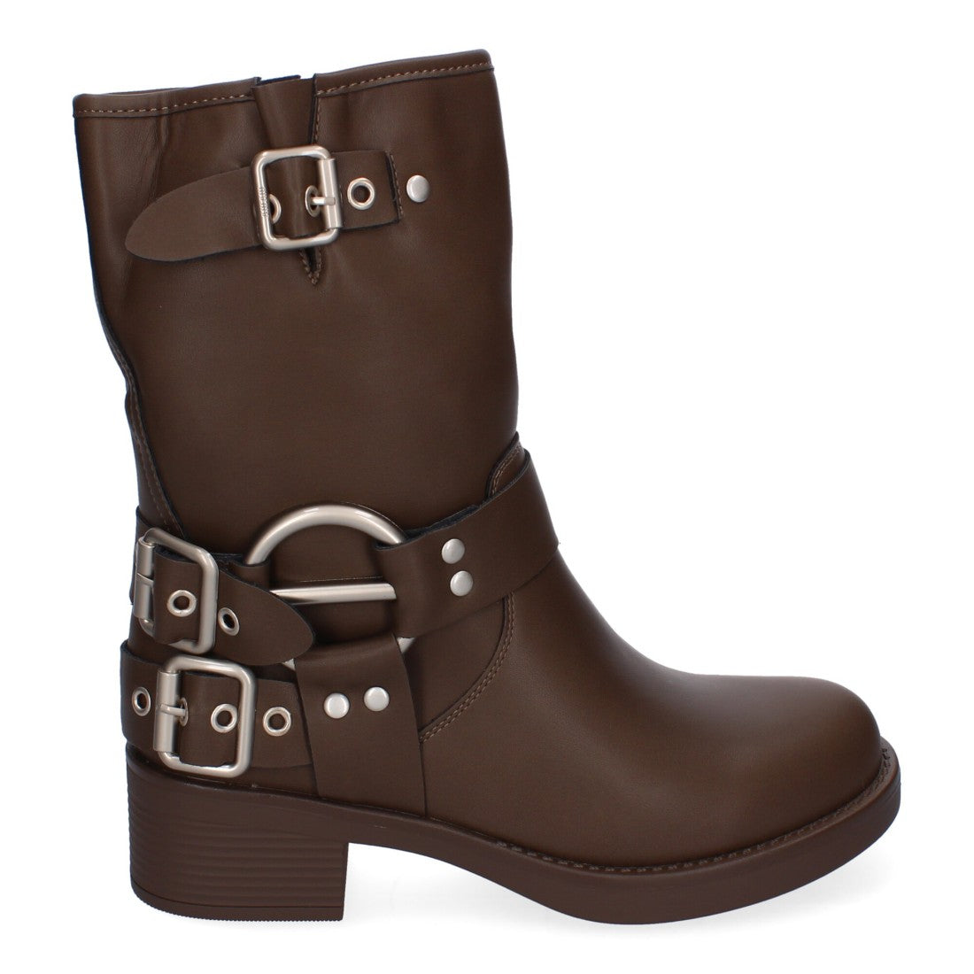 Botines Elegantes Kaki con Detalles Distintivos