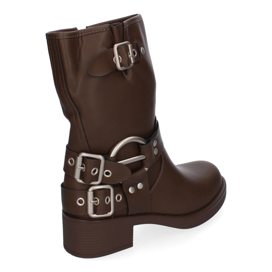 Botines Elegantes Kaki con Detalles Distintivos