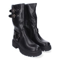 Botas Estilo Motero con Hebillas - Negro