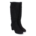 Botas Altas con Caña Arrugada - Negro