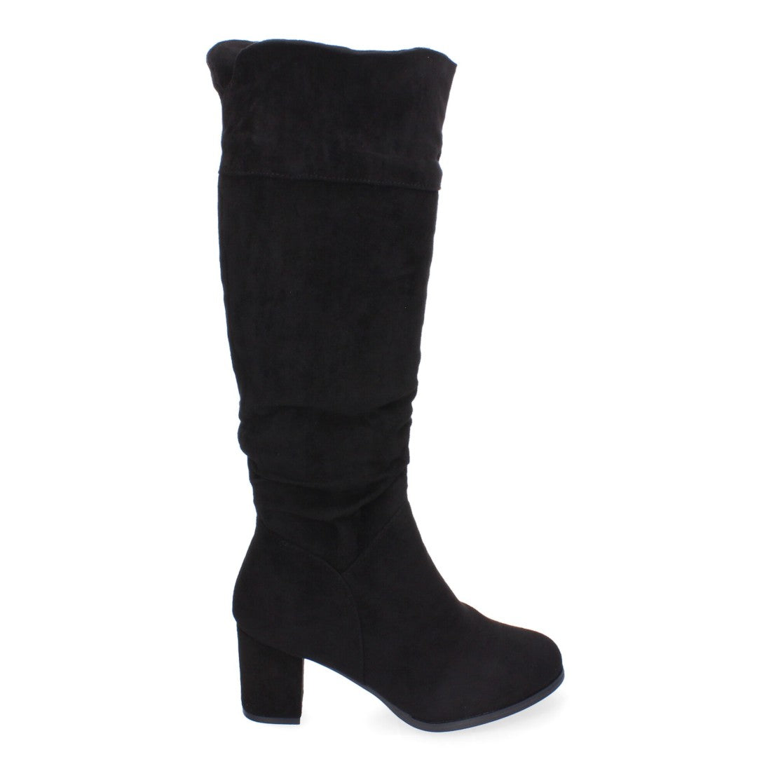 Botas Altas con Caña Arrugada - Negro