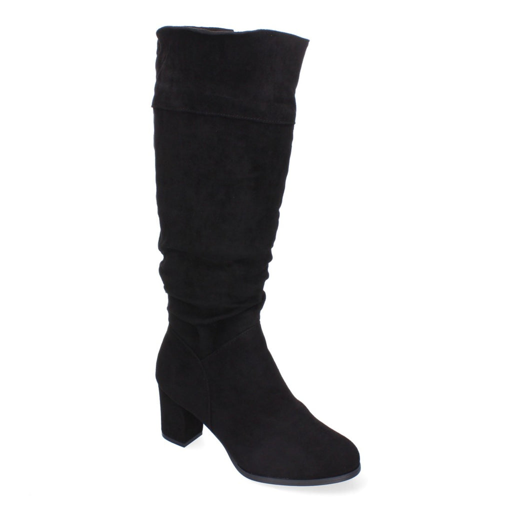 Botas Altas con Caña Arrugada - Negro
