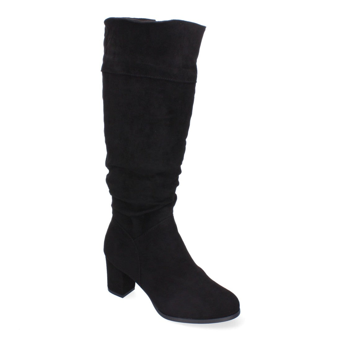 Botas Altas con Caña Arrugada - Negro