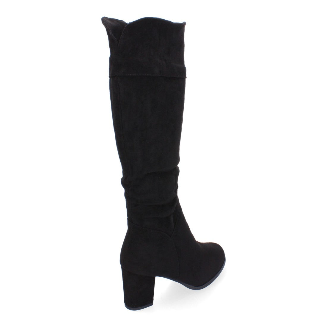 Botas Altas con Caña Arrugada - Negro