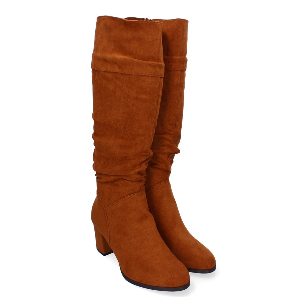 Botas Altas con Caña Arrugada - Camel