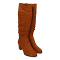 Botas Altas con Caña Arrugada - Camel