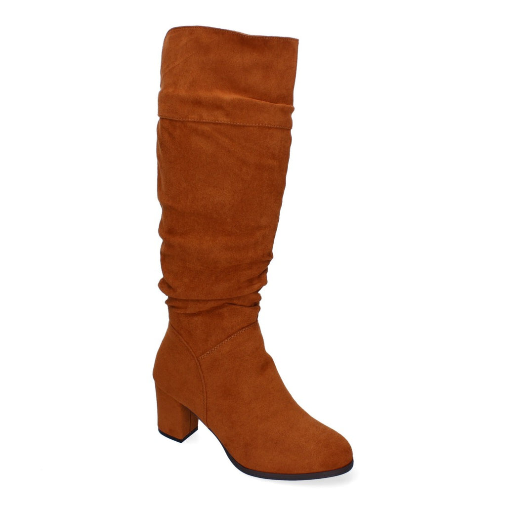 Botas Altas con Caña Arrugada - Camel